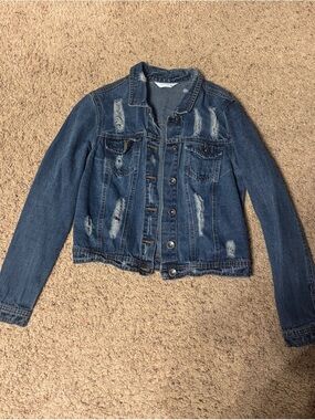 Highway Jeans Distressed Blue Denim Jacket - Women's